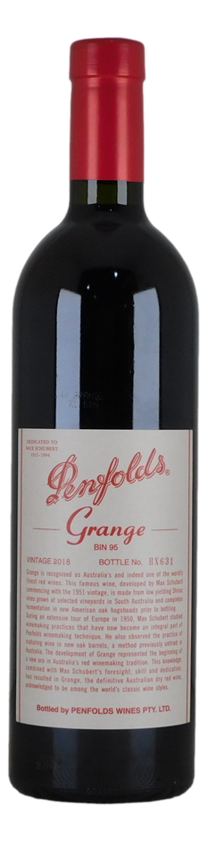 Penfolds Bin 95 Grange 2018 (1x 750mL), SA.