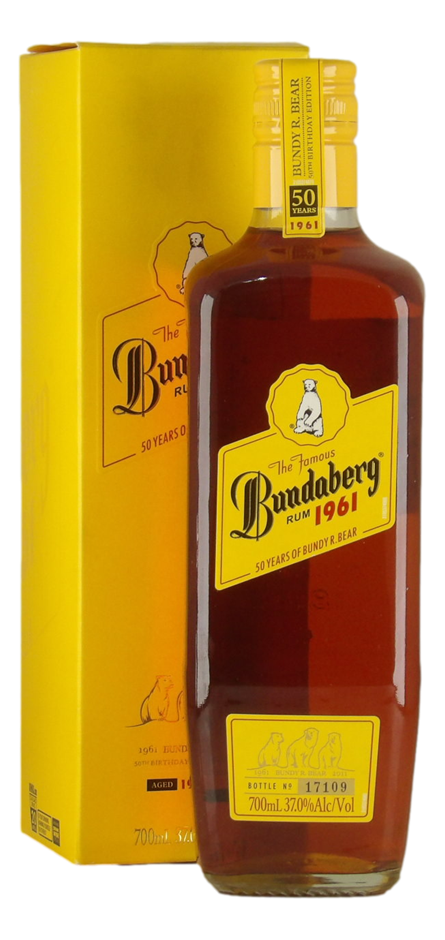 Bundaberg Rum 1961 Yellow Box 2011 (1x 700mL), QLD.
