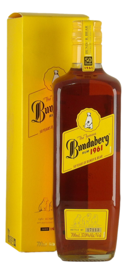 Bundaberg Rum 1961 Yellow Box 2011 (1x 700mL), QLD.