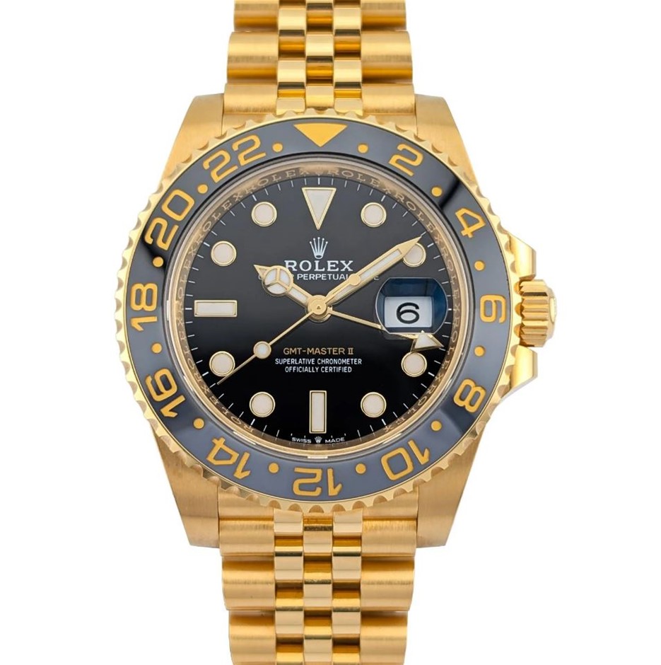 ROLEX GMT-MASTER II AUTOMATIC 40MM 18K 126718GRNR-0001 BXP COA