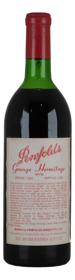 Penfolds Bin 95 Grange Hermitage 1980 (1x 750mL) SA.