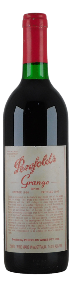 Penfolds Bin 95 Grange 1998 (1x 750mL) SA.