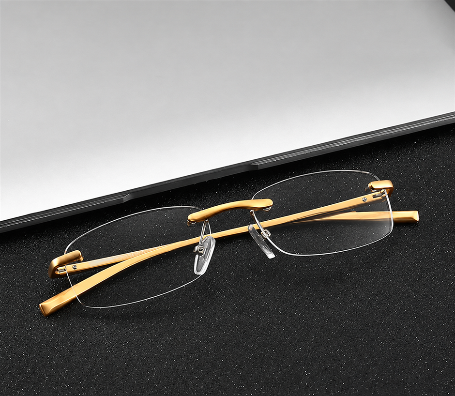 Dual-Focus Rimless Reading Glasses