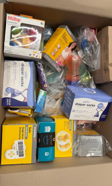 Assorted Box of Baby Items. NB: Items may not be in original packaging and