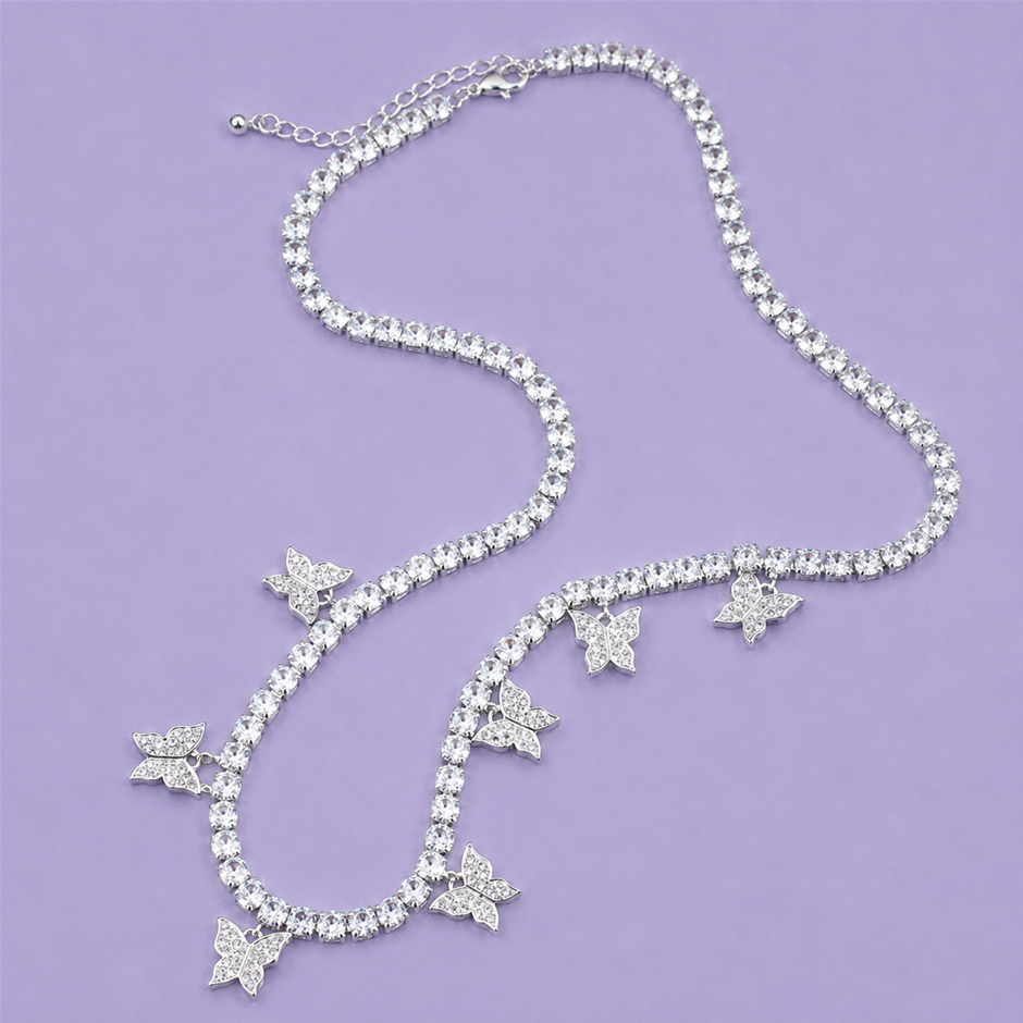 Butterfly Charm AAA+ Cubic Zirconia Necklace
