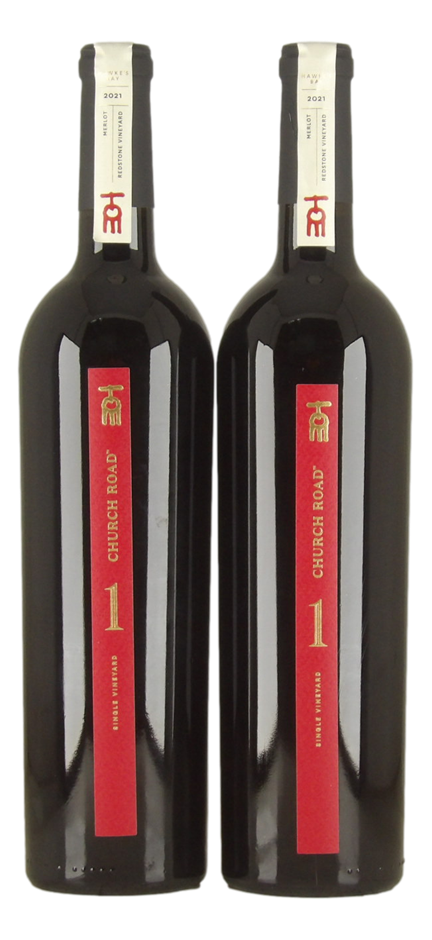 Church Road 1 Single Vineyard Redstone Merlot 2021 (2x 750mL), Hawke's Bay