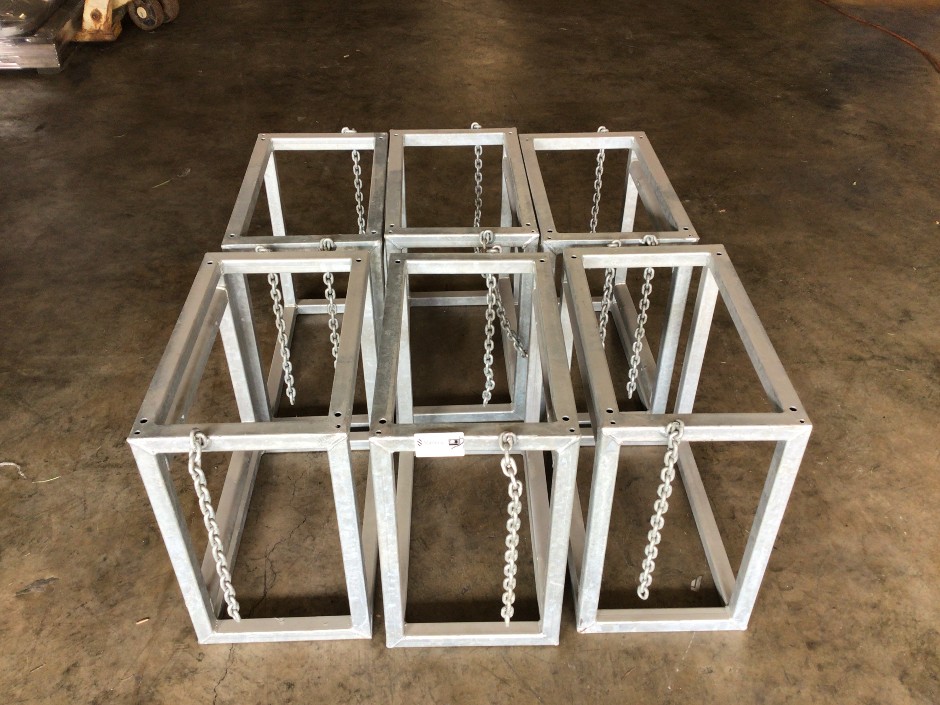 6 x Steel Construction Control Panel Cage with 2 Chains