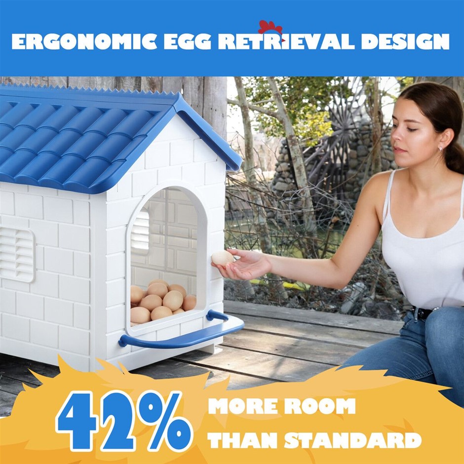 3 Piece Chicken Nesting Boxes Plastic with Silicone Pads