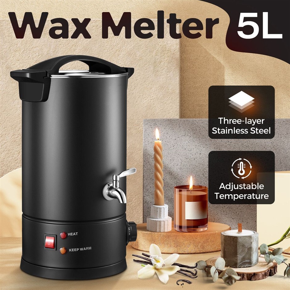 5L Electric Wax Melter 1800W Temperature Control with Spout