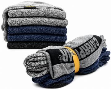 CAT Unisex Logo Knit Cap & 5 Socks Bundle, Assorted Colour, One Size Fits A