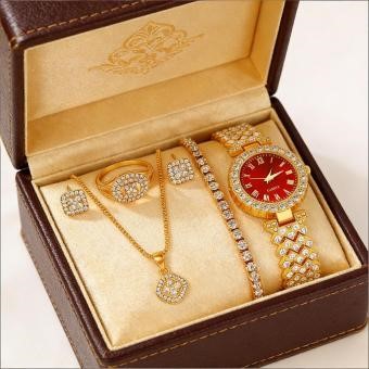 Jewelz Merchants Luxury Gold-Tone Jewellery Set - FREE Jewellery Box