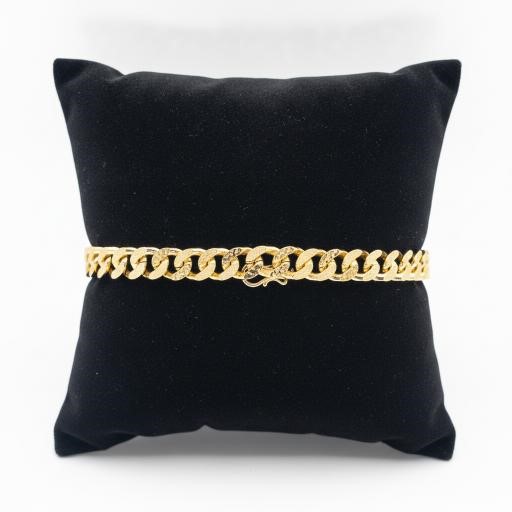 18KGF/ITALY yellow Gold Bonded bracelet(stamped 18KGF/ITALY)-Bonus Gift