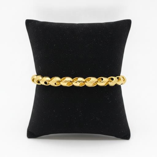 18KGF/ITALY yellow Gold Bonded bracelet(stamped 18KGF/ITALY)-Bonus Gift