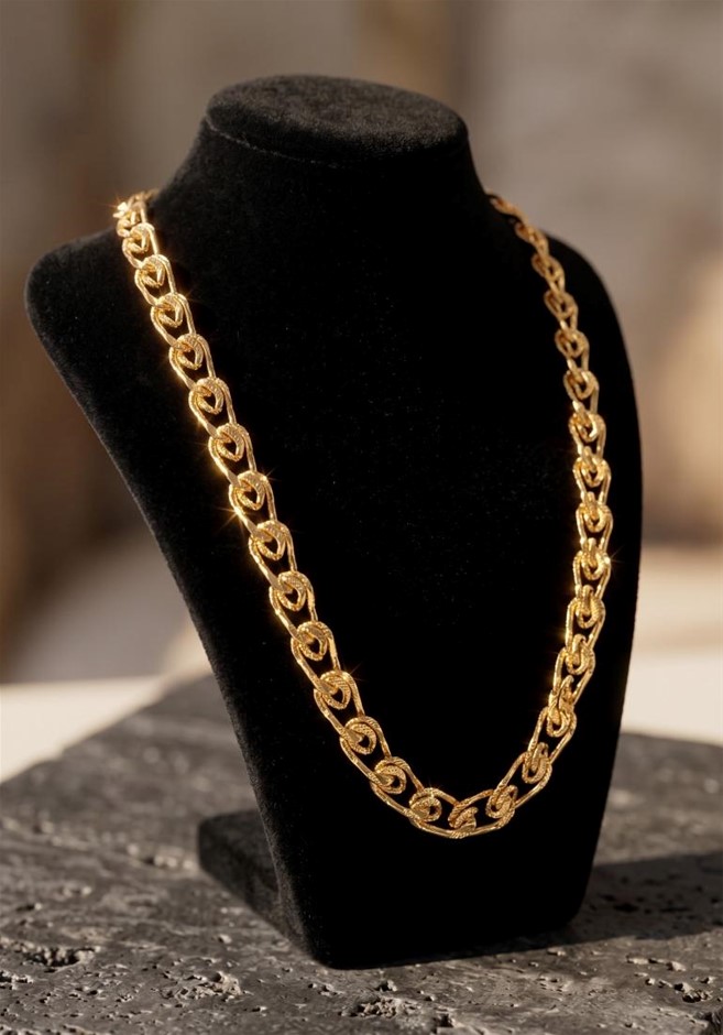 22K/Italy Gold Bonded Cuban Chain(stamped 22K/Italy)Warranty Quality-60cm