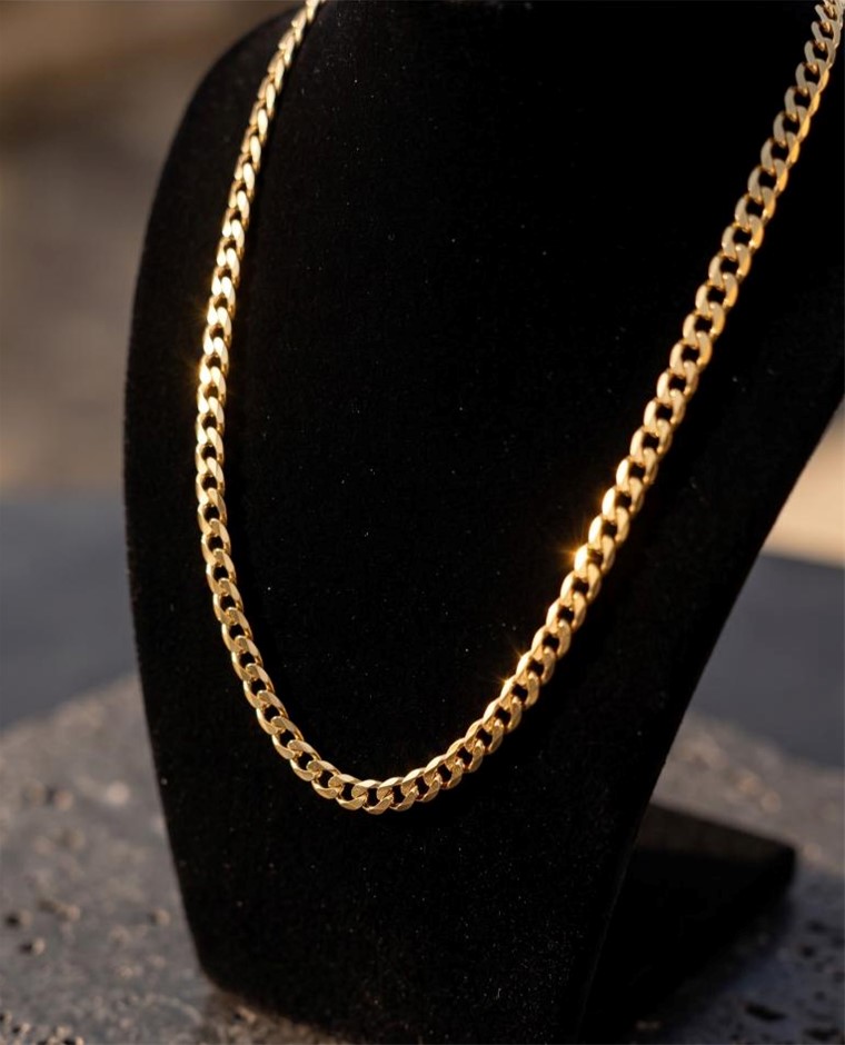 22K/Italy Gold Bonded Cuban Chain(stamped 22K/Italy)Warranty Quality-60cm