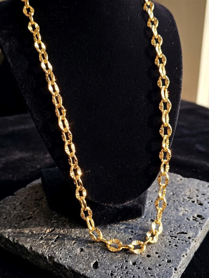 22K/Italy Gold Bonded Chain(stamped 22K/Italy)Warranty Quality-50cm