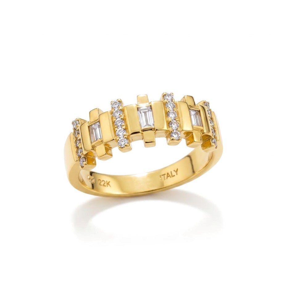 22K/Italy Gold Bonded Ring(stamped 22K/Italy)Warranty Quality-8US