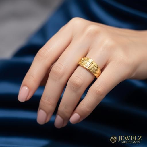 22K/Italy Yellow Gold Bonded Ring(stamped 22K/Italy)Warranty Quality