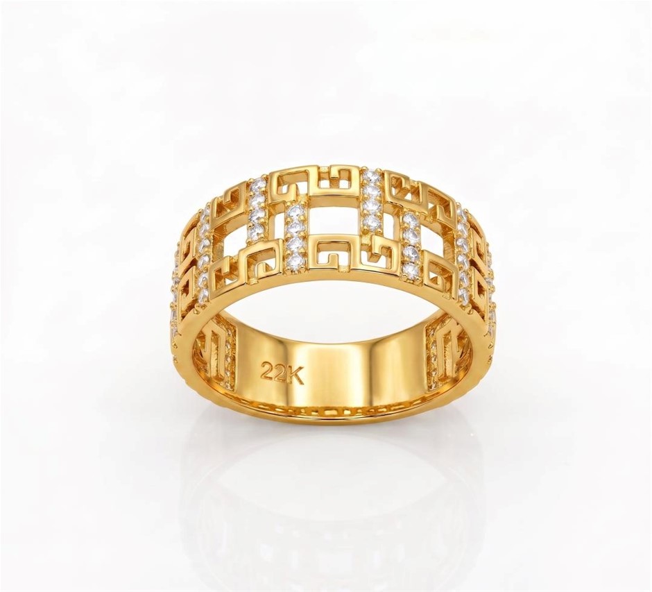 22K/Italy Yellow Gold Bonded Ring(stamped 22K/Italy)Warranty Quality
