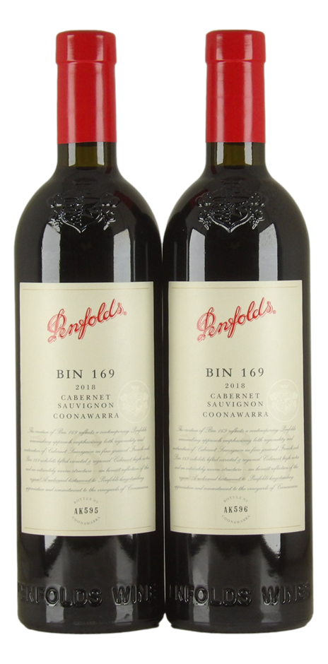 Penfolds Bin 169 Cabernet Sauvignon 2018 (2x 750mL), SA.