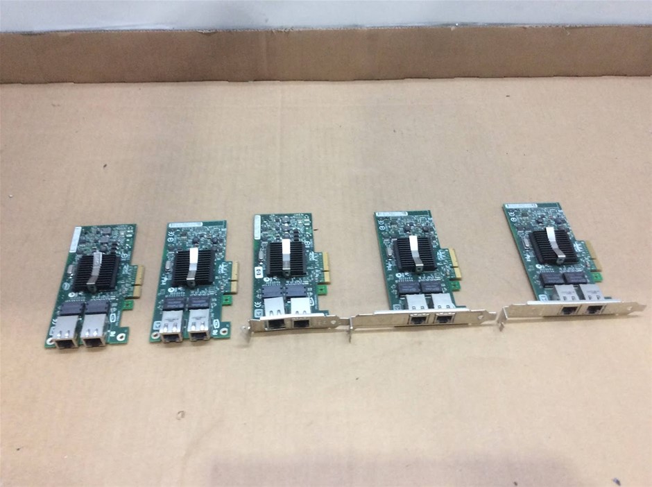 Mix Brand Dual Port Gigabit Ethernet Network Adapter Cards (Lot of 4)