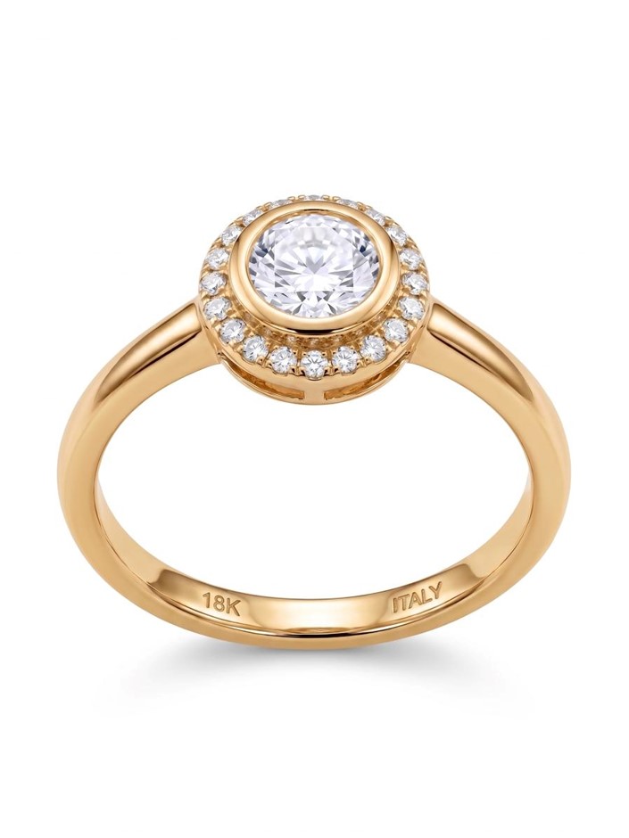 18K/ITALY Yellow Gold BondedRing -Quality Guarantee-6 US-Bonus Gift