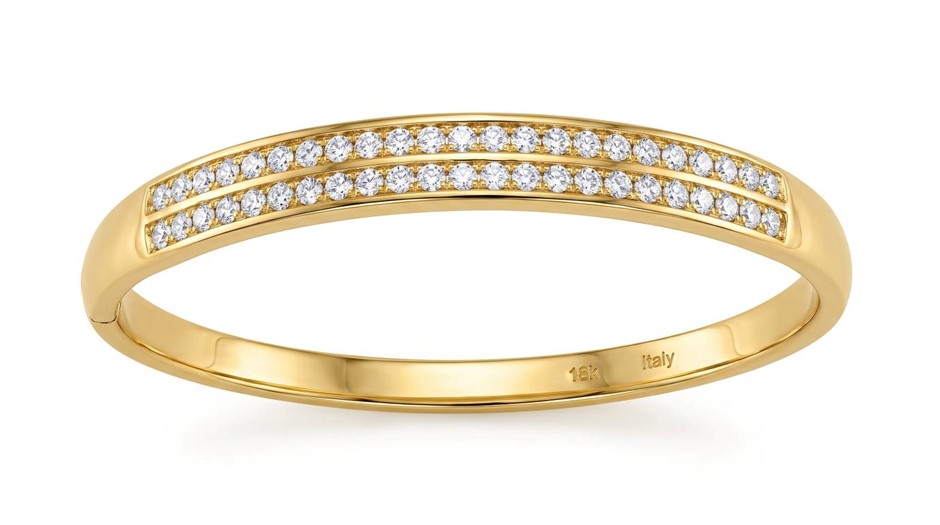 22k/ITALY Yellow Gold Bonded bangle -(stamped 22k/ITALY)-60mm