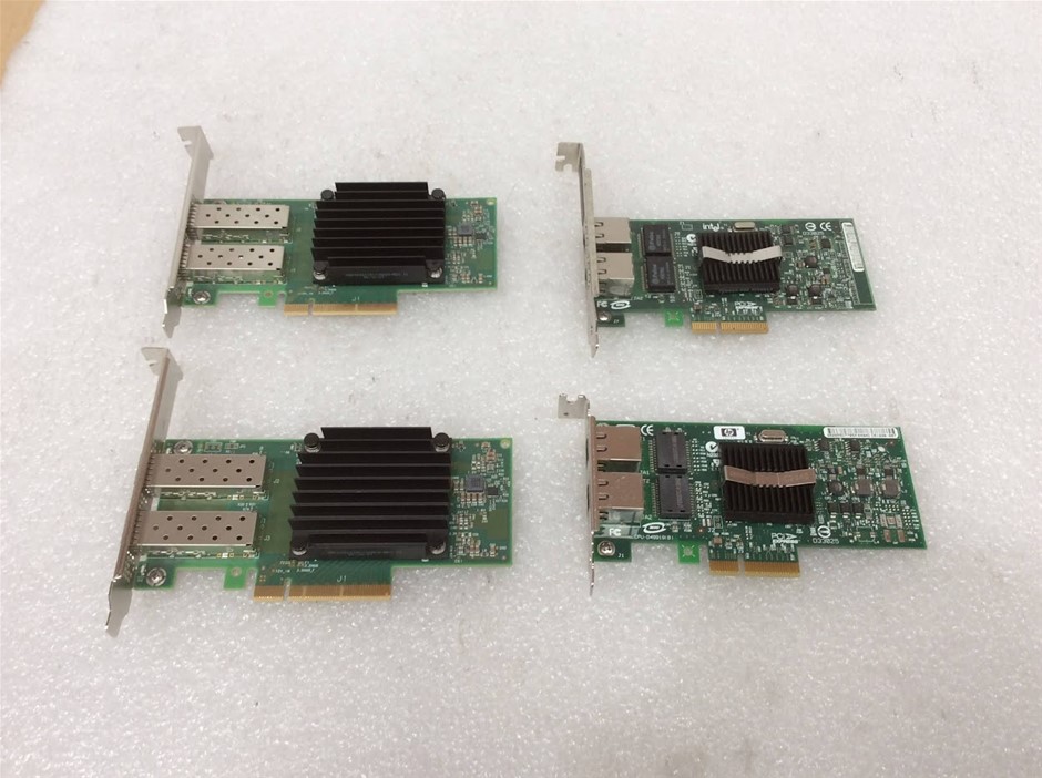 Mixed Brand PCIe Network Adapter Cards (Lot of 4)