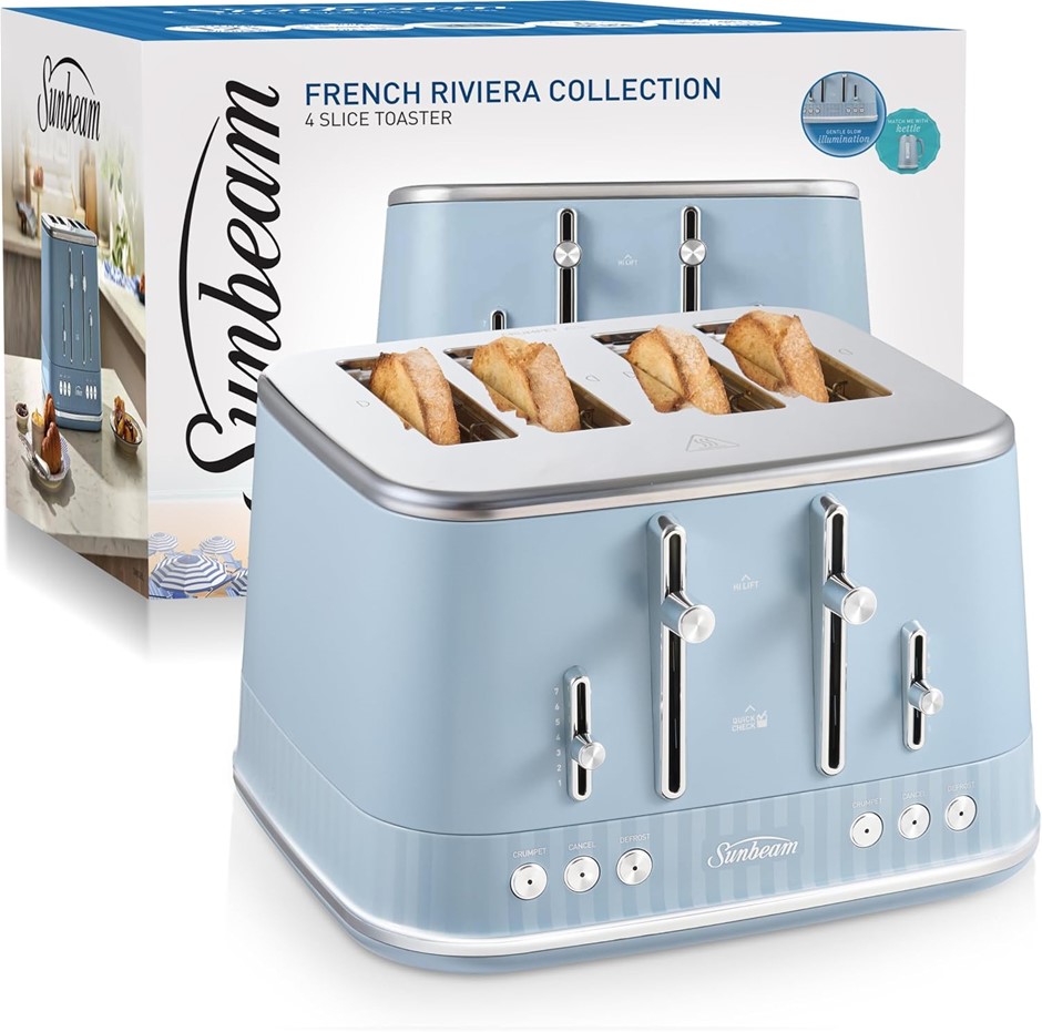 SUNBEAM French Riviera Toaster 4-Slice NB: Minor use.