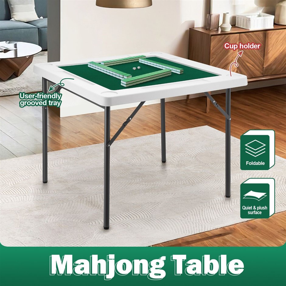 Portable Folding Mahjong Card Table 4 Player Lightweight