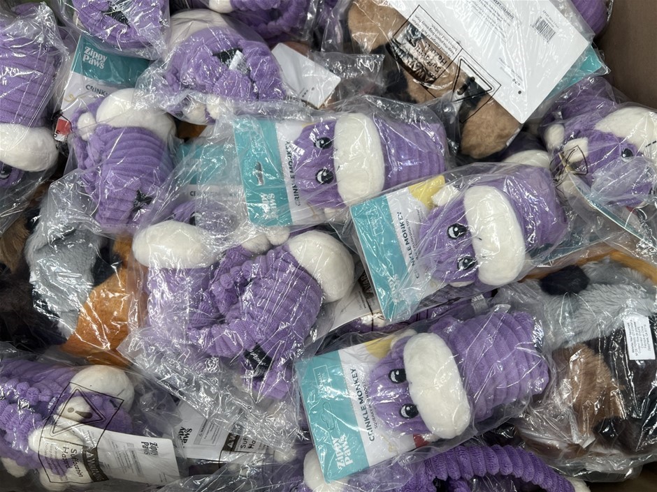 25 x Assorted Pet Plush Toys. NB: Photo as is. Some Not in Original Packagi
