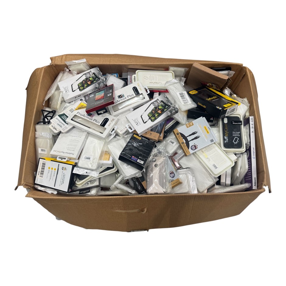 1 x Large Box of Assorted Phone Cases & Mobile Accessories, Est. 80-120 Uni