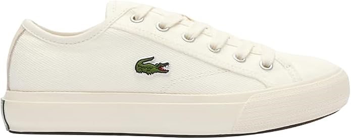 LACOSTE Women's Backcourt 124 1 CFA Canvs Sneaker, US8/EU39.5, Off White, 4