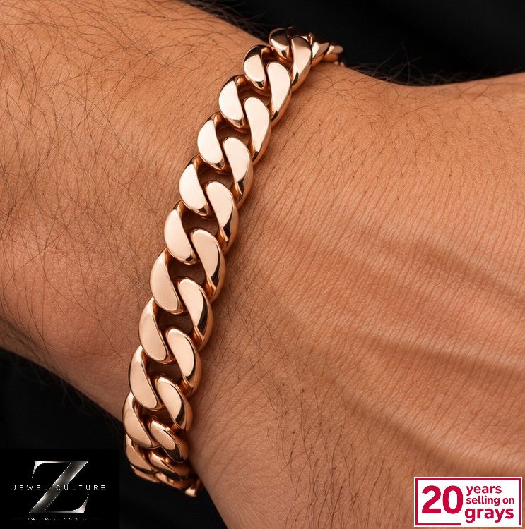 Rose Gold Plated Cuban Link Bracelet