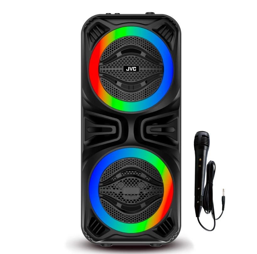 JVC 60W Party Speaker with RGB Lights, TWS Wireless Pairing & Microphone