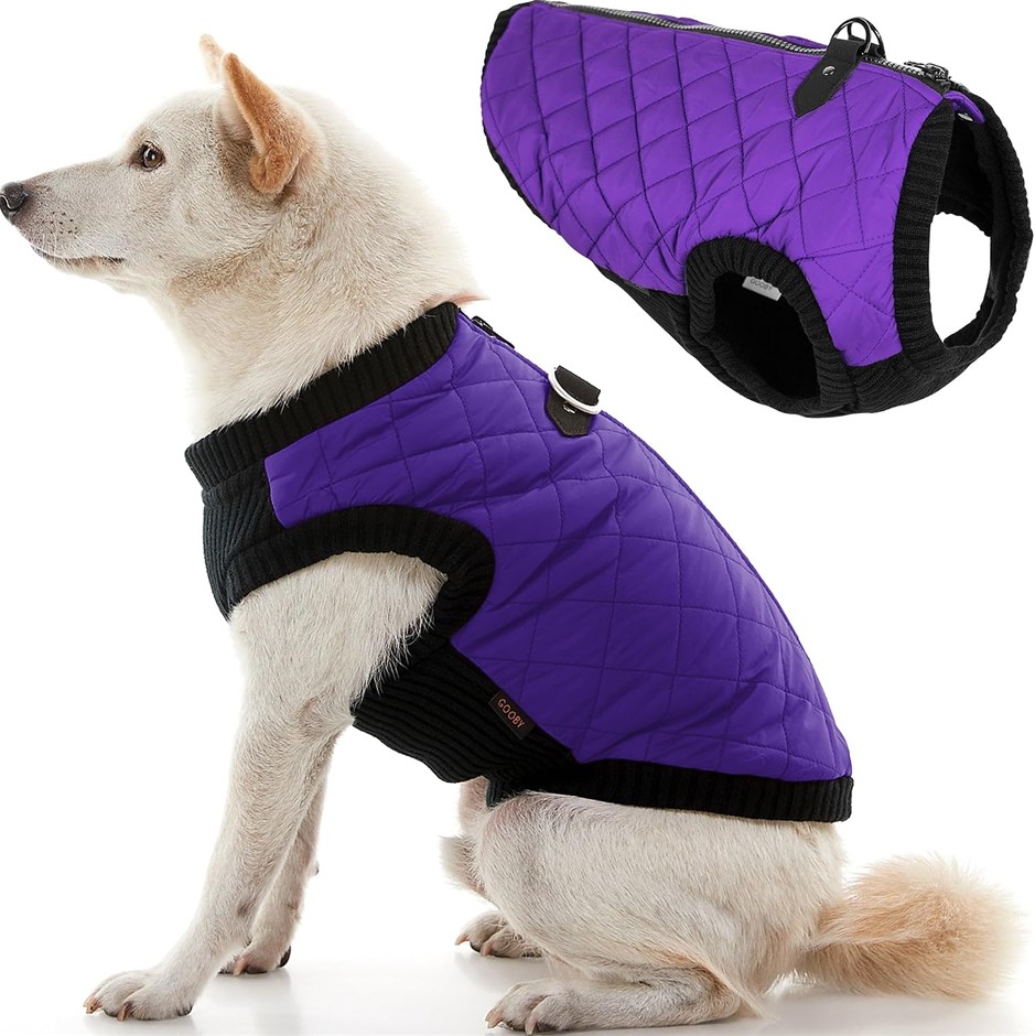Gooby - Fashion Vest, Small Dog Sweater Bomber Jacket Coat with Stretchable