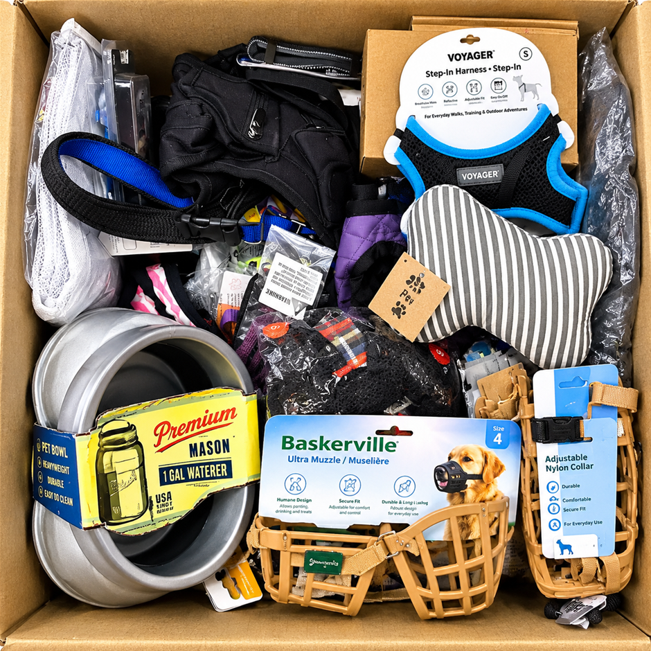 Assorted Branded Pet Supply - Voyager, Baskerville, Mason: Harnesses, Muzzl
