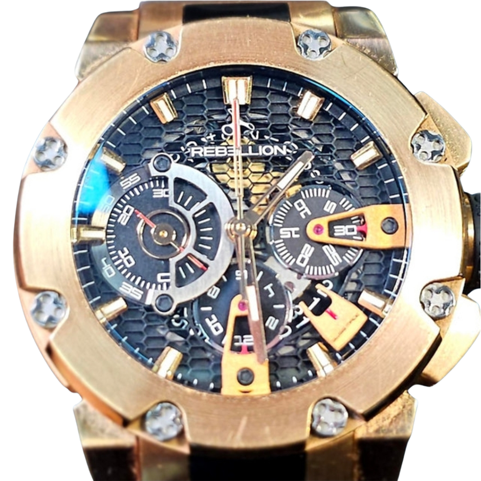 Rebellion Predator 18K SOLID ROSE GOLD Chronograph Sectorial Second BXP
