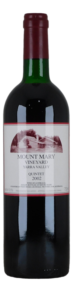 Mount Mary Vineyard Quintet 2002 (1x 750mL), Yarra Valley.