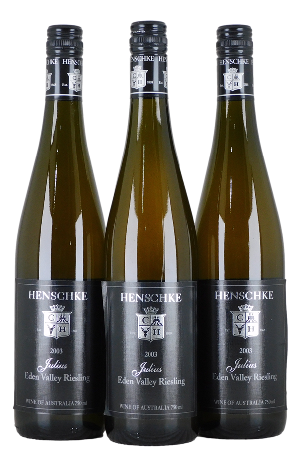 Henschke Julius Riesling 2003 (3x 750mL), Eden Valley.