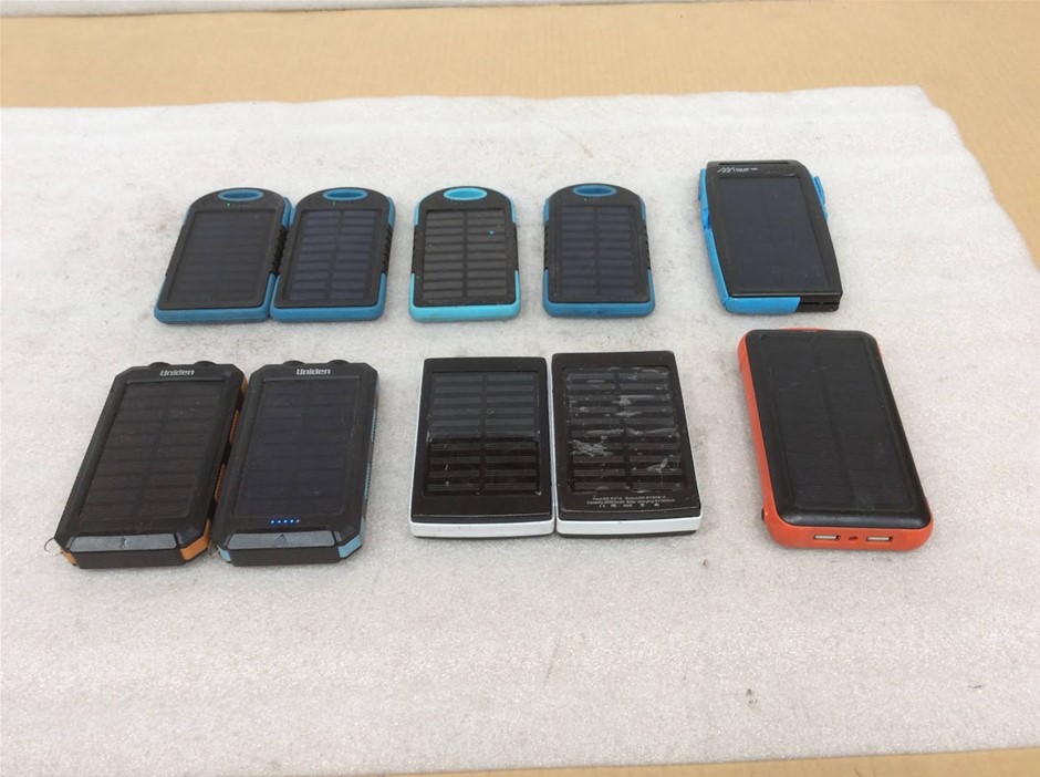 Mixed Brand Solar Power Bank (Lot of 10)