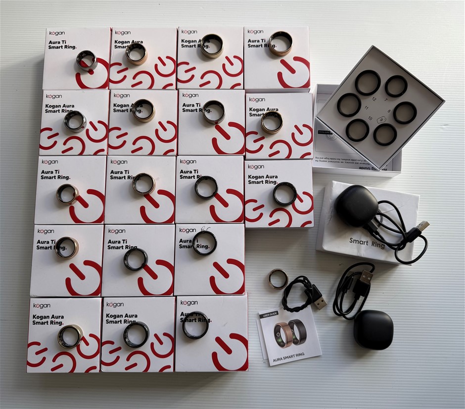 Kogan Aura Smart Rings (Various Sizes & Colours) - Lot of 19