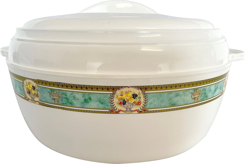 THE HOUSE OF FLORENCE Karishma Green Insulated Food Warmer, White, 5 Litre