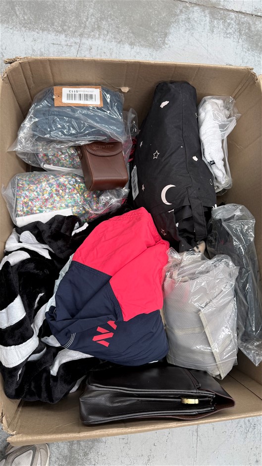 Assorted Box of Sheets/Linens etc. NB: Items may not be in original packagi