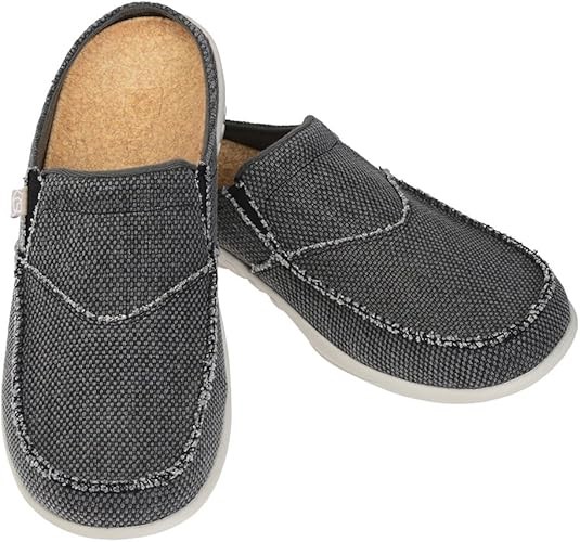 SPENCO Men's Siesta Canvas Slide Sandal, EU42.5D/US9D, Charcoal, 39-489.
