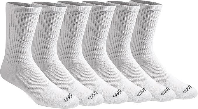 Dickies Men's Dri-tech Moisture Control Crew Socks Multipack (6-pack) Solid