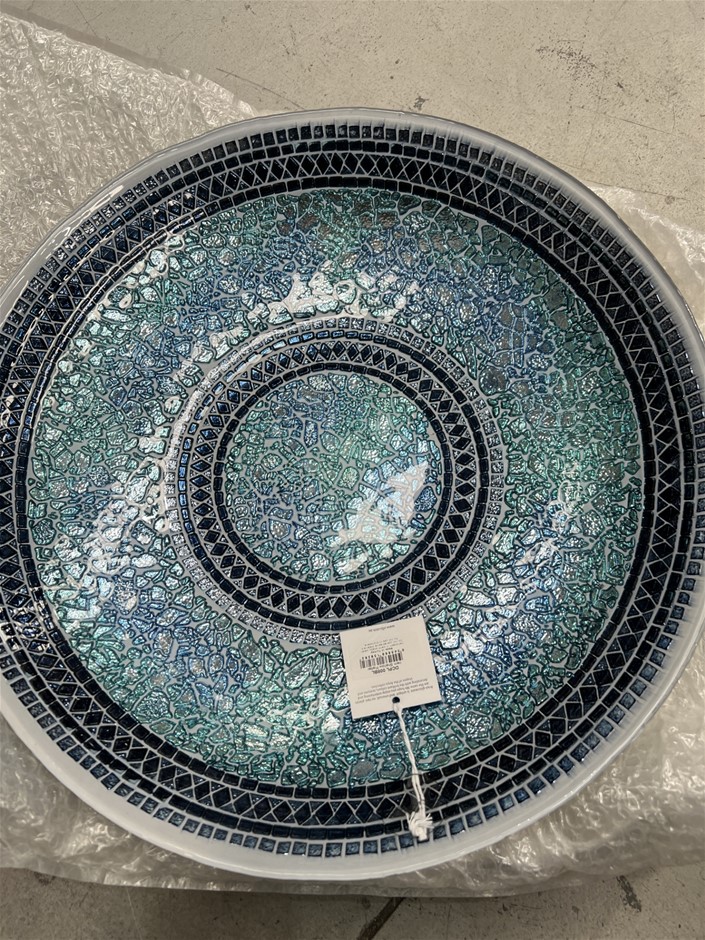 ANYA DCPL 008BL Irem Shallow Platter, Constructed From Glass, 1.85kg. Im