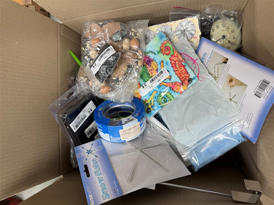 Assorted Box of Homeware Items incl: Ornaments, Earrings Holders, Mats, Dec