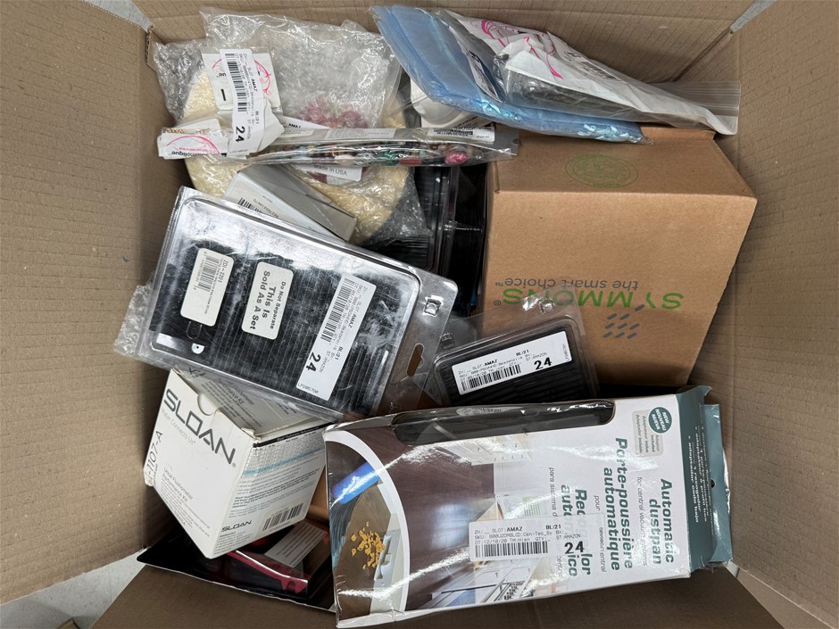 Assorted Box of Household Items Items incl: Dustpans, Earring Holders, Jewe