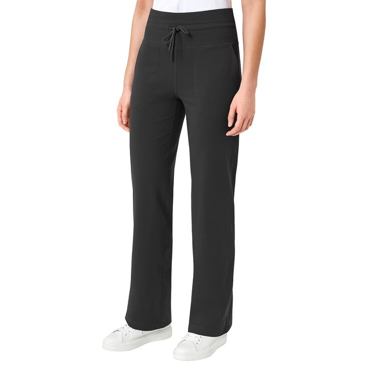 2 x MONDETTA Women's High Rise Straight Pant, Size XL, Black. Buyers Note